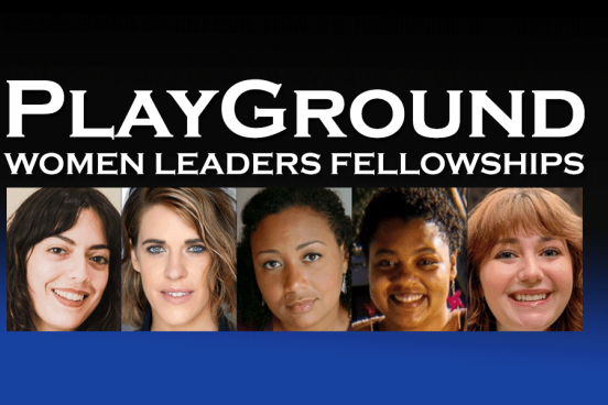 Lindsey Abbott pictured far right Playground Women Leaders Fellowships