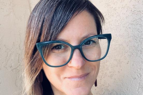 Christine Cali Headshot with glasses
