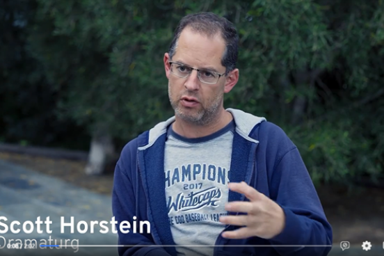 Scott Horstein being interviewed on a video