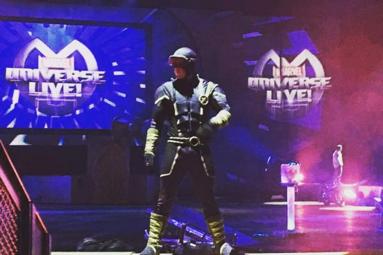 Glenn Davy performing for Marvel Universe Live