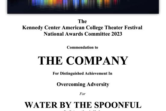 The Kennedy Center American College Theater Festival National Awards Committee Award for The Company
