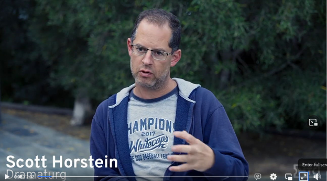 Scott Horstein being interviewed on a video