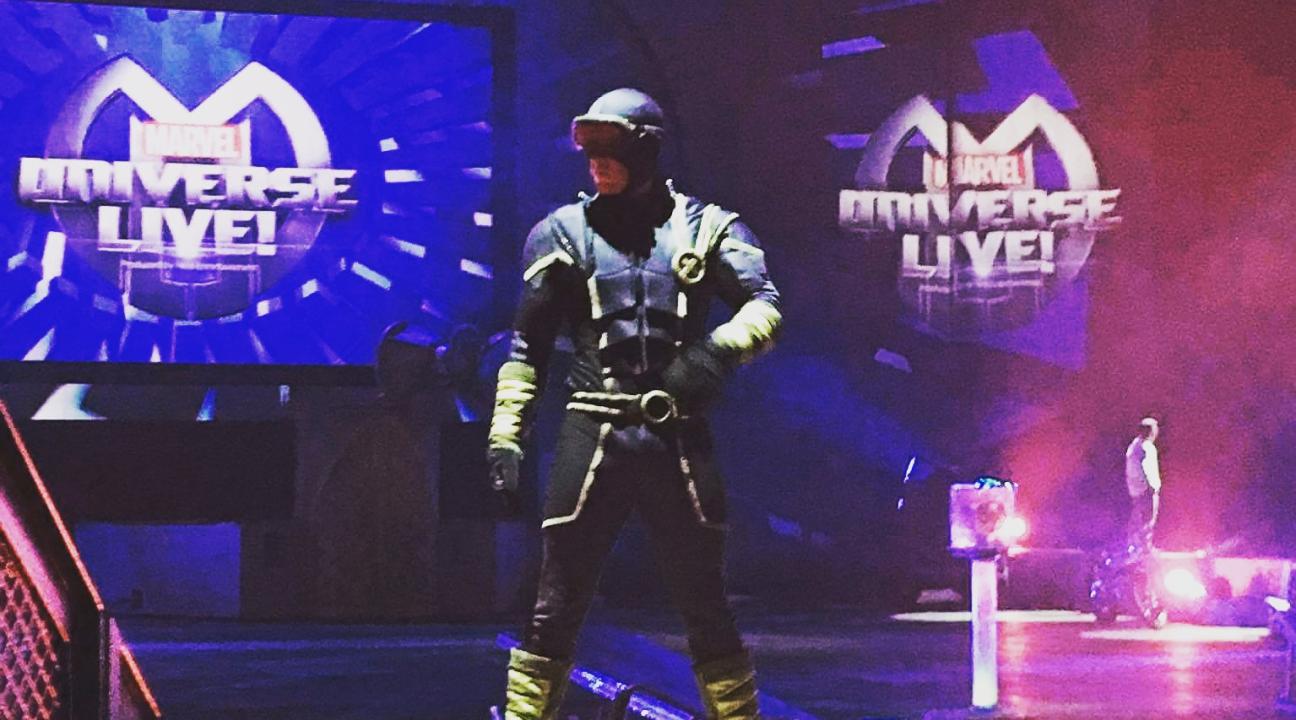 Glenn Davy performing for Marvel Universe Live