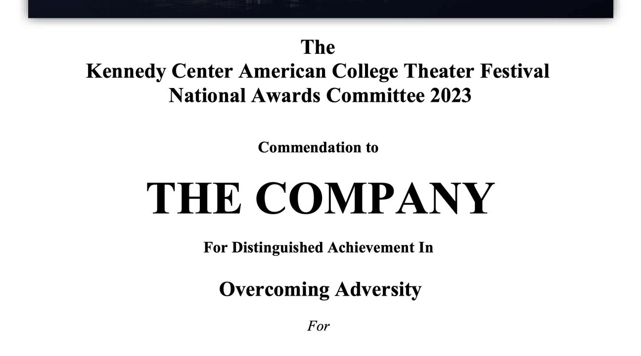 The Kennedy Center American College Theater Festival National Awards Committee Award for The Company