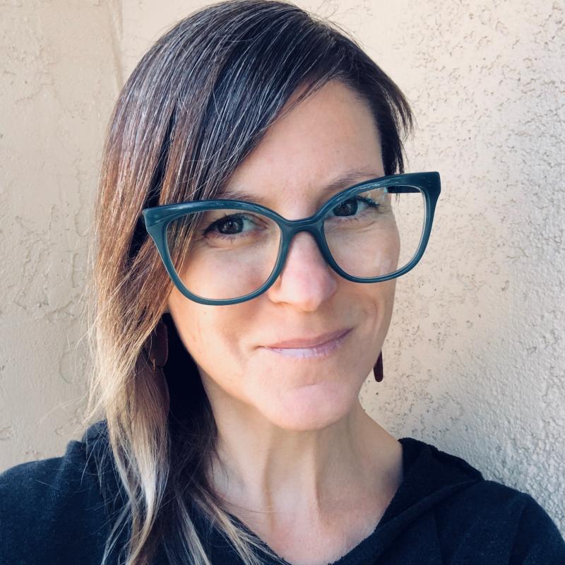 Christine Cali selfie with glasses