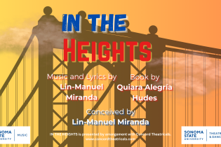 In the Heights with credits and bridge silhouette