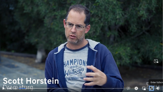 Scott Horstein being interviewed on a video
