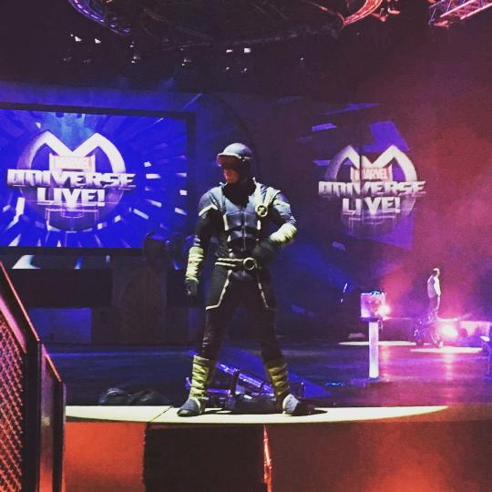 Glenn Davy performing for Marvel Universe Live