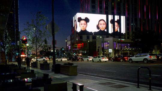 Movie poster on a billboard