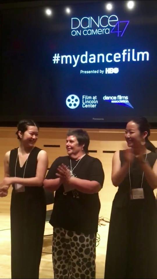 #mydancefilm awards with three people clapping