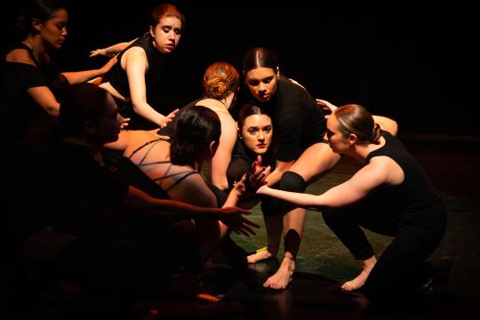 Group of dancers on stage